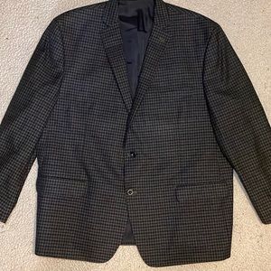 Michael Kors Mini Check Gray Blazer Jacket 50R NWOT